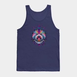 Bolognese Dog Colorful Artwork Tank Top